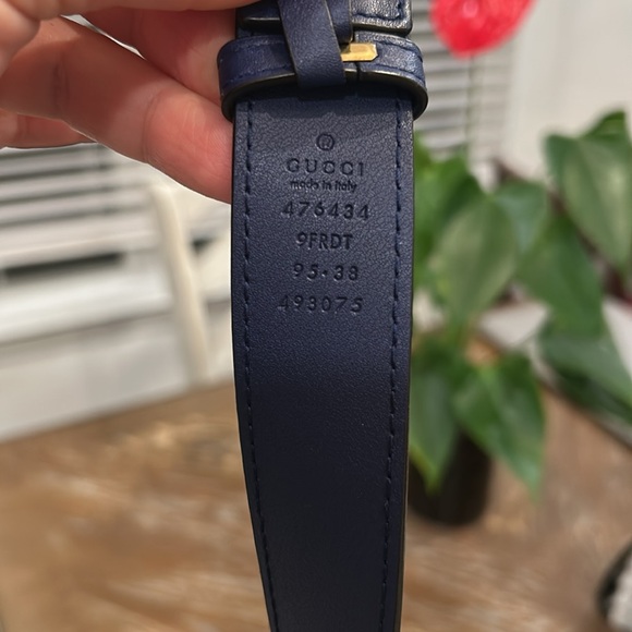 Gucci Waist Pouch Velvet Blue Belt Gg Marmont women's bag - Picture 13 of 15